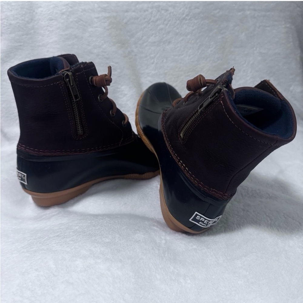 Sperry Two-Tone Brown and Navy Duck Boots - Picture 7 of 12